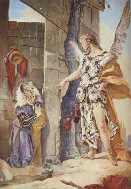 Giovanni Battista Tiepolo Sarch and the Archangel Sweden oil painting art
